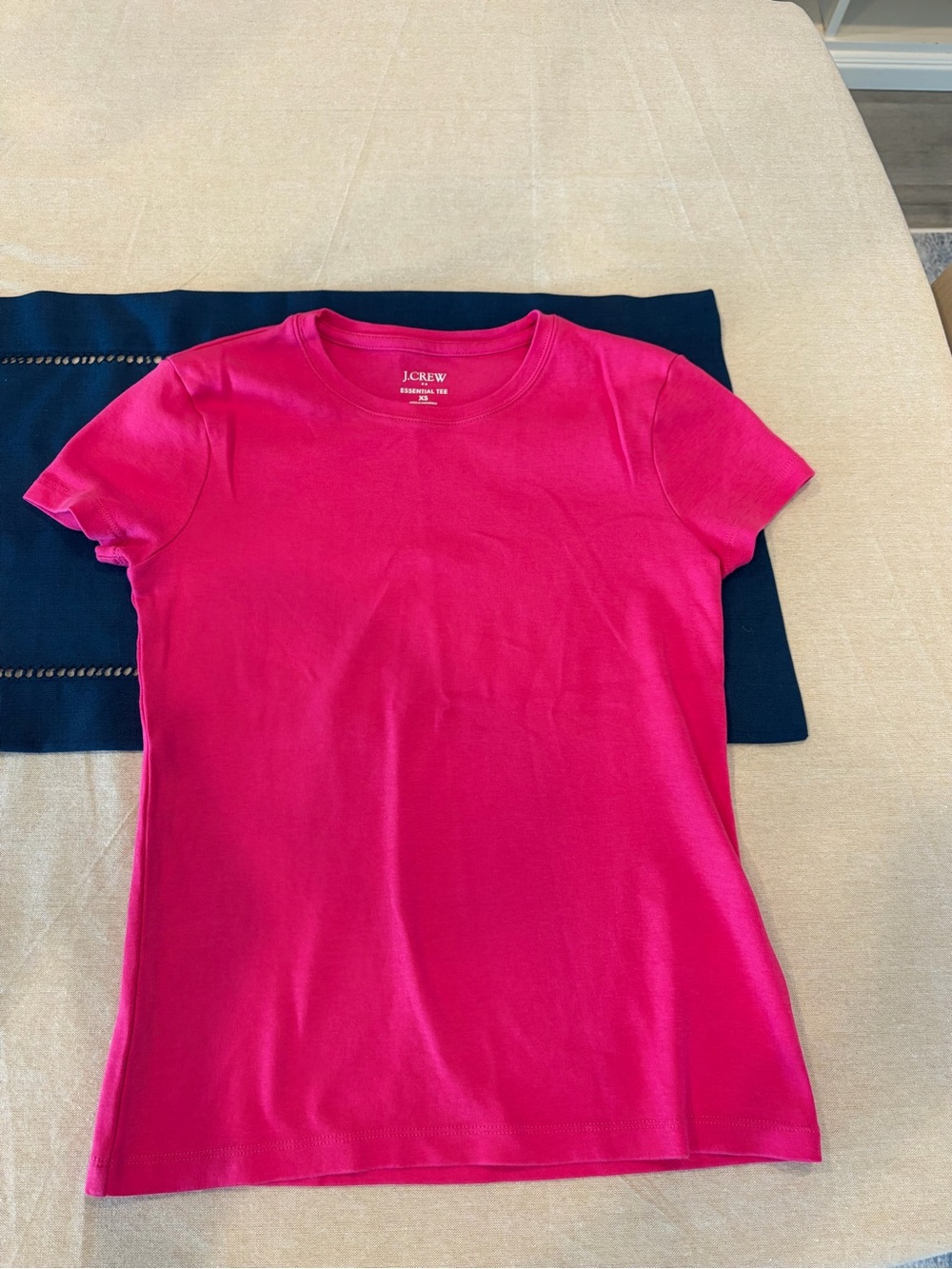 SET OF 4: J. Crew Factory Essential Short Sleeve Tees: Pink/White/Navy/Black XS